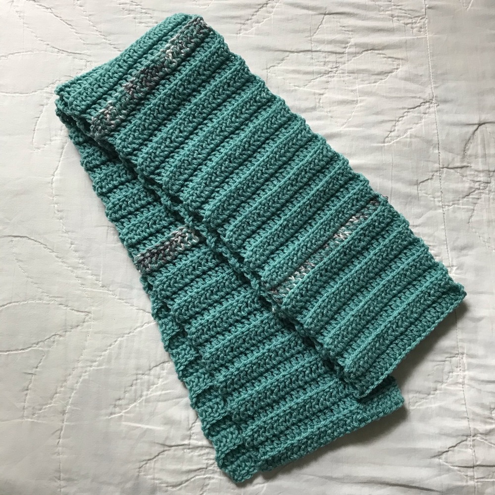 Crocheted Ribbed Scarf - Picture 3 of 6